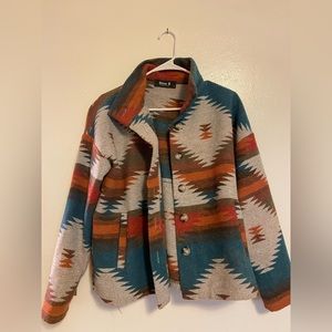 Blue b Aztec coat